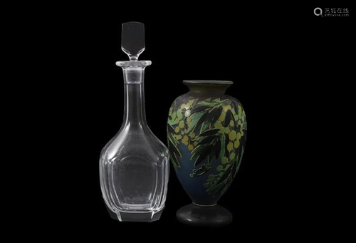 Pasta glass vase to Galle