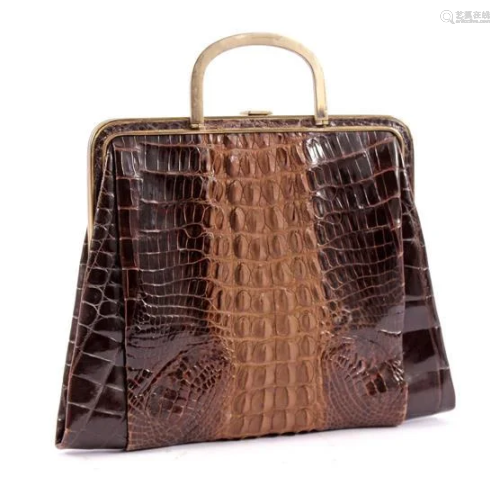 Crocodile leather ladies' purse