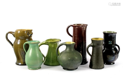 6 jugs and 1 vase