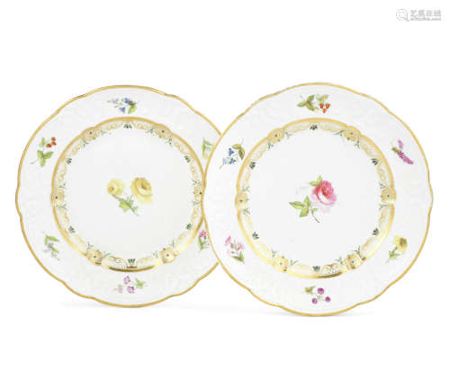 A pair of Swansea plates, circa 1815-17