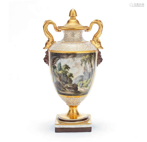 A Chamberlain vase and cover, circa 1810
