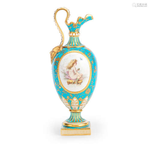 A Minton Sèvres-style ewer by Antonin Boullemier, dated 1898