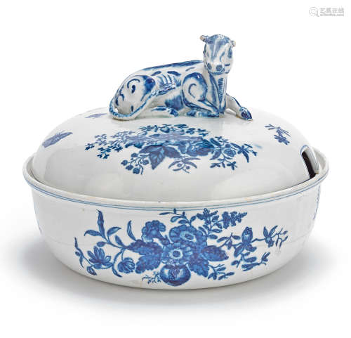 A very rare Worcester tureen and cover, circa 1770