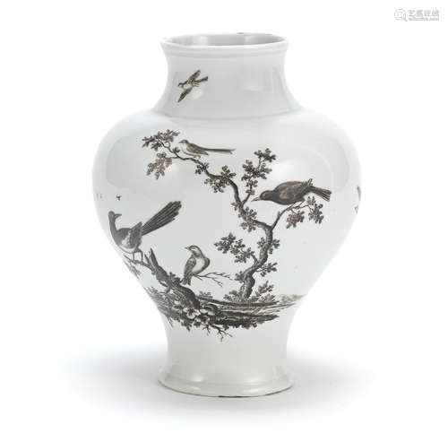 A very rare Worcester vase, circa 1757-58