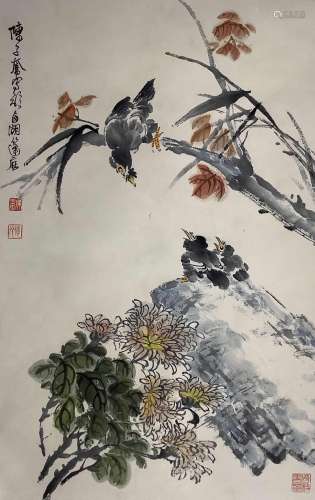 陈子奋 花鸟 纸本立轴