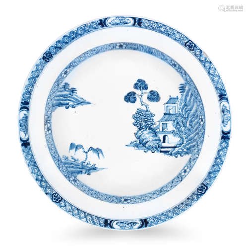 An important Lowestoft basin or dish, circa 1765