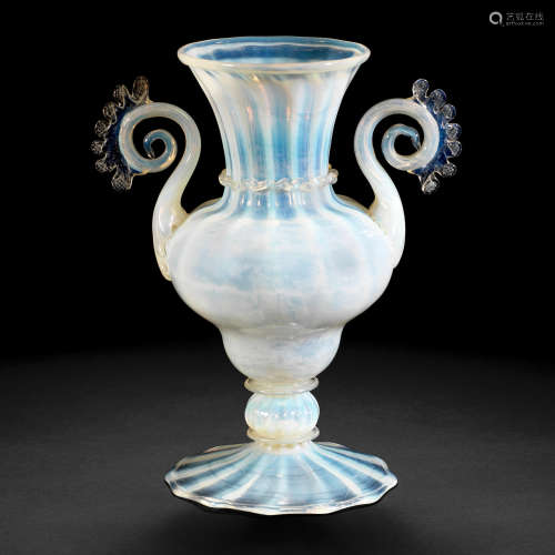 A very rare Venetian opalescent glass vase, circa 1700