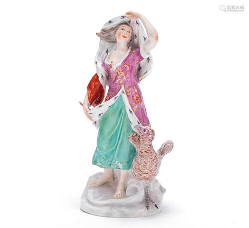 A Chelsea figure emblematic of Air, circa 1760