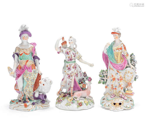 Three Derby figures, circa 1765-80