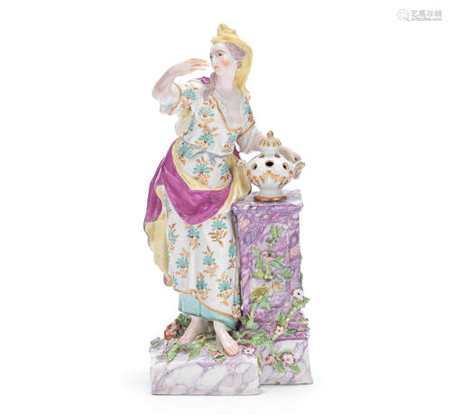 A Chelsea figure of Flora, circa 1765