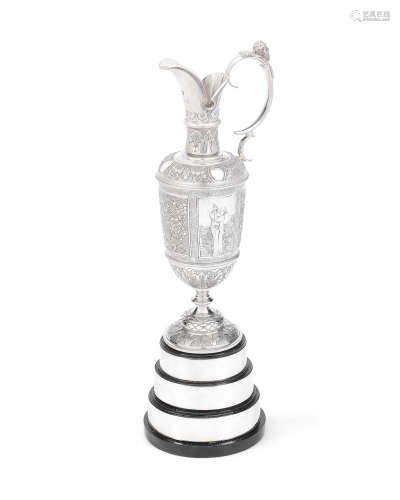 OPEN CHAMPIONSHIP GOLF TROPHY: A silver replica of the Open Championship ewer Garrard & Co Ltd, London 1985