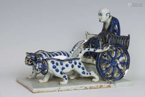 A Blue And White Porcelain Statue,Yuan Dynasty