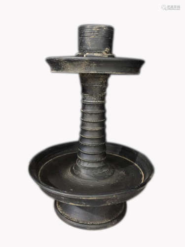 A Pottery Candle Stick