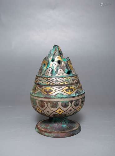 A Gold-Silver-Inlaid Censer