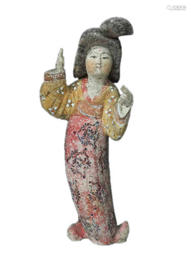 A Pottery Lady Statue