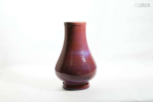 A Flambe Porcelain Vase,Qing Dynasty