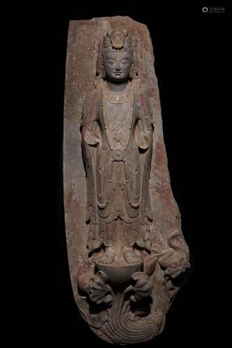 An Early Stone Buddha Statue