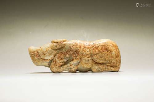 A Jade Carving Of Pig
