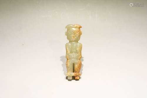 A Jade Carving Of Figure