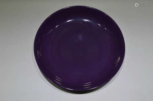 A Purple Dish,Yongzheng Period
