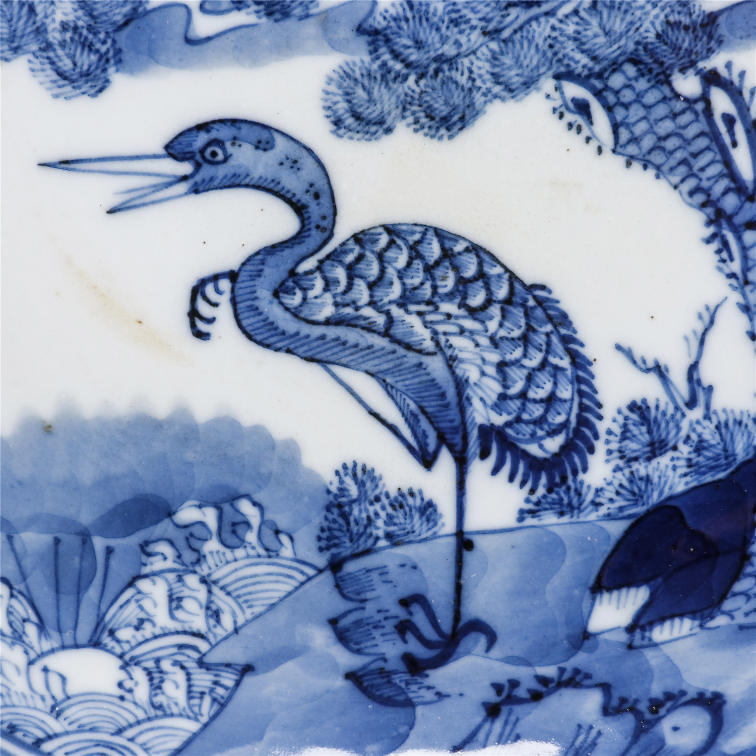 清代光绪瓷器团鹤纹图片