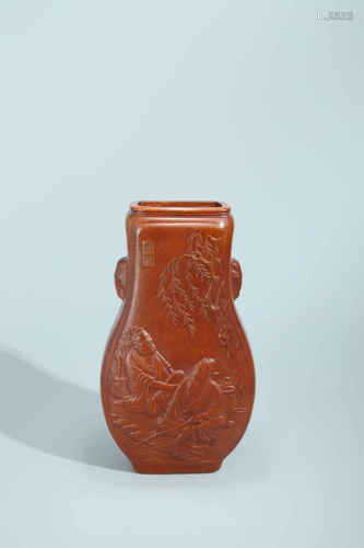 A Chinese Gourd Made Vase Ornament