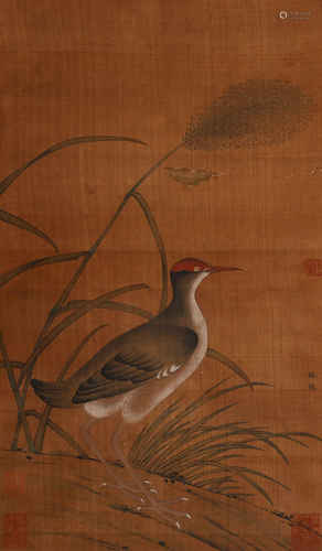 A Chinese Flower&bird Painting Scroll