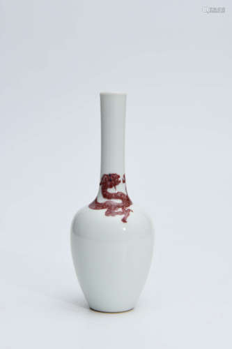 A Chinese Underglazed Red Dragon Pattern Porcelain Vase