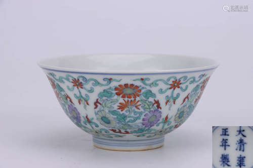 A Chinese Doucai Porcelain Bowl