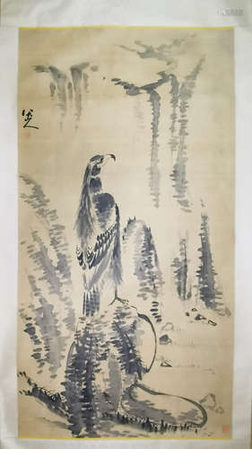 A Chinese Eagle Painting, Ba Dashanren Mark