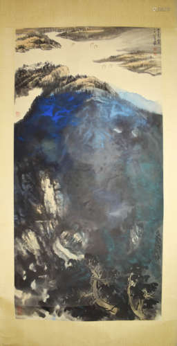 A Chinese Landscape splash-ink Painting, Zhang Daqian Mark