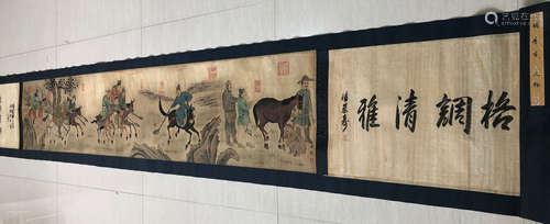 A FIGURE PATTERN PAINTING BY TANGBOHU