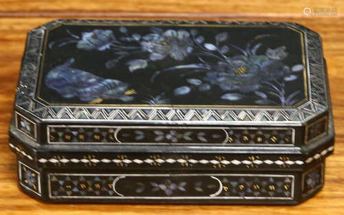 A LACQUER WITH SHELL BOX