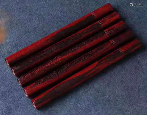 SET OF INDIAN XIAOYE ZITAN WOOD INCENSE HOLDERS