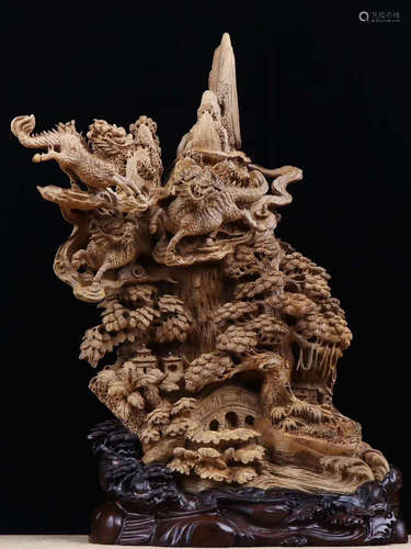 A CHENXIANG WOOD CARVED PENDANT