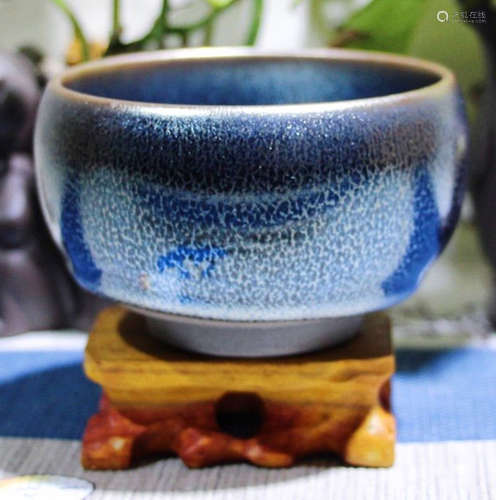 A BLUE GLAZE BEAST PATTERN BOWL