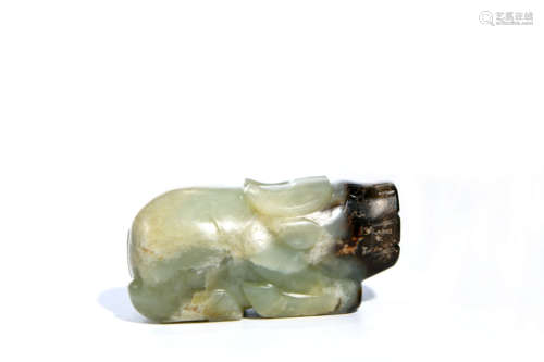 A Chinese Jade Pig Ornament