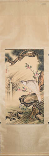 A Chinese Flower&bird Painting, Ma JIn Mark