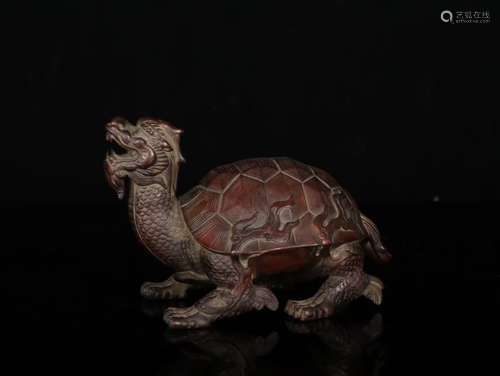 A Chinese Bronze Ornament Of Turtle Shaping