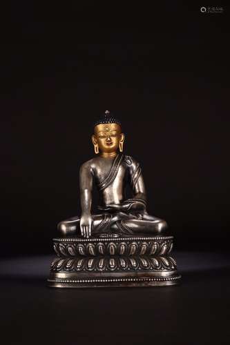 A Chinese Silver Buddha