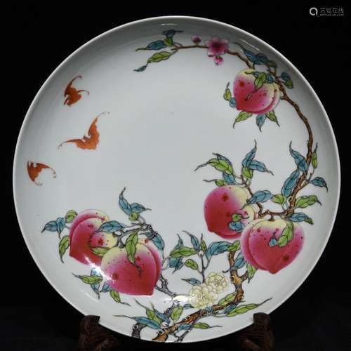 A Chinese Famille Rose Plate Of Fruit