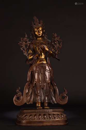 A Chinese Gilt Bronze Buddha Statue