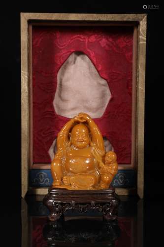 A Chinese Tianhuang Stone Maitreya Statue