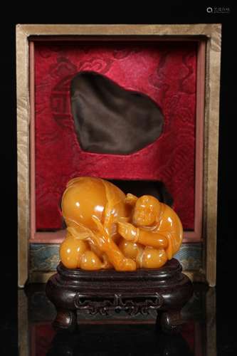 A Chinese Tianhuang Stone Ornament Of Story Carving