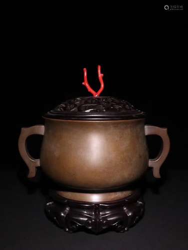 A Chinese Bronze Censer With Mark