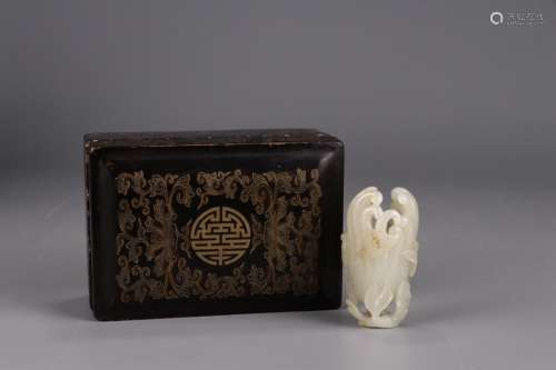 A Chinese Hetian Jade Ornament Of Ganoderma Shaping