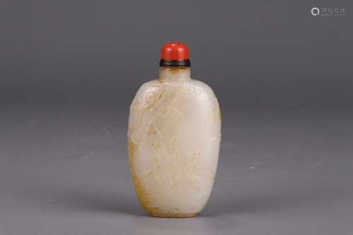 A Chinese Hetian Jade Snuff Bottle