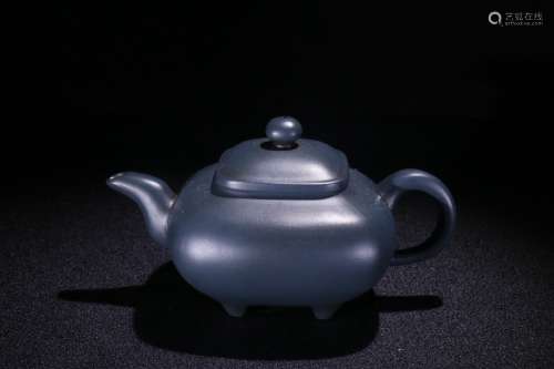 A Chinese Zisha Teapot Of Blue