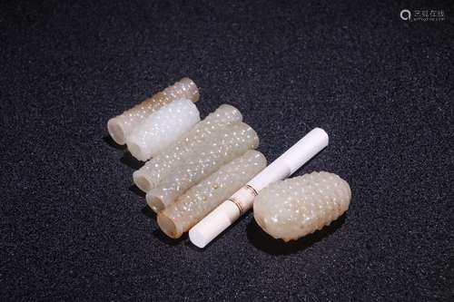 Set Of Chinese Hetian Jade Pendants