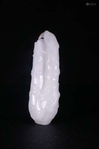 A Chinese Hetian Jade Pendant With Carving